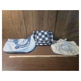 Cotton Striped Tote with Buffalo Check Accessories Cotton Striped Tote with Buffalo Check Accessories