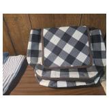 Cotton Striped Tote with Buffalo Check Accessories Cotton Striped Tote with Buffalo Check Accessories