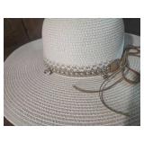 Set of Three Straw Sun Hats with Decorative Bands Set of Three Straw Sun Hats with Decorative Bands