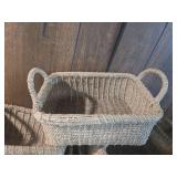 Handwoven Seagrass Storage Baskets with Handles Handwoven Seagrass Storage Baskets with Handles