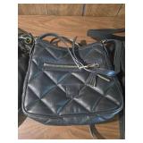 Hurley Black Leather Handbag Set Hurley Black Leather Handbag Set