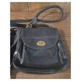 Hurley Black Leather Handbag Set Hurley Black Leather Handbag Set