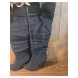 Black Suede Over-Knee Boots Black Suede Over-Knee Boots