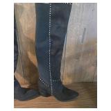 Studded Over-the-Knee Suede Boots Studded Over-the-Knee Suede Boots