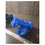 Athletech Hand Weights Set - Black and Blue Dumbbells Athletech Hand Weights Set - Black and Blue Dumbbells