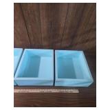 Light Blue Geometric Storage Trays Set of 3 Light Blue Geometric Storage Trays Set of 3