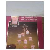 Mexican Iron Christmas Tree with Glass Votives Mexican Iron Christmas Tree with Glass Votives