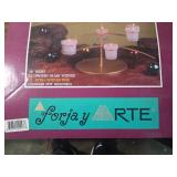 Mexican Iron Christmas Tree with Glass Votives Mexican Iron Christmas Tree with Glass Votives