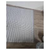 Gray and White Checkered Cotton Area Rug Gray and White Checkered Cotton Area Rug