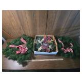 Holiday Wreath with Candy Cane Ribbons Holiday Wreath with Candy Cane Ribbons