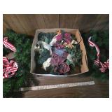 Holiday Wreath with Candy Cane Ribbons Holiday Wreath with Candy Cane Ribbons
