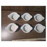 Set of 10 White Ceramic Individual Casserole Dishes Set of 10 White Ceramic Individual Casserole Dishes