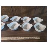 Set of 10 White Ceramic Individual Casserole Dishes Set of 10 White Ceramic Individual Casserole Dishes
