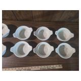 Set of 10 White Ceramic Individual Casserole Dishes Set of 10 White Ceramic Individual Casserole Dishes