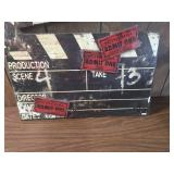 Movie Production Slate Board with Cinema Tickets Movie Production Slate Board with Cinema Tickets