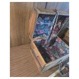 Wooden Treasure Chest with Paisley Fabric Lining Wooden Treasure Chest with Paisley Fabric Lining