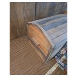 Wooden Treasure Chest with Paisley Fabric Lining Wooden Treasure Chest with Paisley Fabric Lining