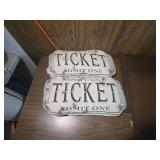 Decorative Ticket and Zebra Print Throw Pillow Set Decorative Ticket and Zebra Print Throw Pillow Set