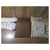 Decorative Ticket and Zebra Print Throw Pillow Set Decorative Ticket and Zebra Print Throw Pillow Set