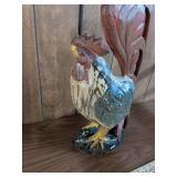 Hand-Painted Wooden Rooster Figure Hand-Painted Wooden Rooster Figure