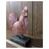 Decorative Red Rooster Figurine on Stand Decorative Red Rooster Figurine on Stand