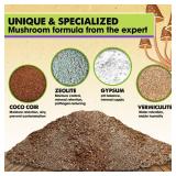DUSPRO Recycle Premium 4-in-1 Mushroom Substrate Mix with Coco Coir, Zeolite, Gypsum & Vermiculite Ideal Mushroom Growing Mix for Gardening, Moisture Retention, pH Balance & Ready to Use Mixtu