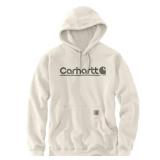 Carhartt Men's Rain Defender Loose Fit Midweight Logo Graphic Sweatshirt, Malt, Medium - Retail $77