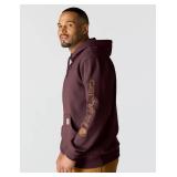 Carhartt mens Loose Fit Midweight Logo Sleeve Graphic fashion sweatshirts, Port, 3X-Large US - Retail $65