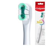 Colgate Total Battery Powered Electric Toothbrush, 1 Pack, Soft Bristle Battery Toothbrush for Adults, Includes 2 AAA Batteries and Built In 2 Minute Timer, Sensitive and Regular Brushing Modes, White