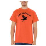 shop4ever Camp Half Blood T-Shirt Demigod Tee Small Orange  - Retail: $10