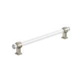 Amerock BP36661CPN | Clear/Polished Nickel Cabinet Pull | 8 in (203 mm) Center-to-Center Cabinet Handle | Glacio | Drawer Pull | Kitchen Cabinet Handle | Furniture Hardware Pack of 10 - Retail: $54