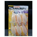 Sylvania Double Life Incandescent Light Bulb, B10, 40W, Dimmable, Candelabra Base, 285 Lumens, Frosted - 6 Count (Pack of 1) (15323)