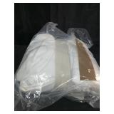 3pc King Luxe Embroidered Border Duvet Cover and Sham Set White/Light Gray - Threshold: Cotton Sateen, OEKO-TEX Certified - Retail: $89