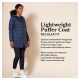 Amazon Essentials Women's Lightweight Water-Resistant Packable Hooded Puffer Coat (Available in Plus Size), Black, XX-Large - Retail: $41