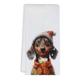 Cabana Bro Christmas Dachshund Kitchen Towels, Christmas Funny Dachshund Gifts for Women, Dachshunds Hand Towels for Kitchen Decor, Funny Dogs Dish Towel for Bathroom Decor, 16x24 Inch (STOCK PHOTO NO