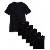 Amazon Essentials Men's V-Neck Undershirt, Breathable, Cotton, Pack of 6, Black, Small - Retail: $17