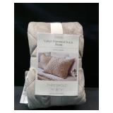 Standard Luxe Diamond Stitch Velvet Quilt Pillow Sham Light Brown - Threshold  Recycled Polyester, OEKO-TEX Certified, No Flange - Retail: $25