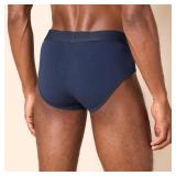 Amazon Essentials Men's Cotton Jersey Briefs, Pack of 7, Available in Big & Tall, Black/Navy/Grey Heather, Large - Retail: $21