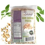 SANO Raw Cashew Pieces 2lbs (32oz) Organic Cashews Nuts, Fresh Unsalted cashew in Resealable Pack, No Salt Cashews Nuts - Retail: $26