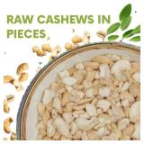 SANO Raw Cashew Pieces 2lbs (32oz) Organic Cashews Nuts, Fresh Unsalted cashew in Resealable Pack, No Salt Cashews Nuts - Retail: $26