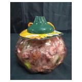 120 PCS Halloween Small Hard Candy Packed in A Pumpkin Jar Individually Wrapped Themed Colors & Designs