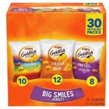 Goldfish Crackers Big Smiles Variety Pack with Cheddar, Colors and Pretzels Snack Packs - 29oz/30ct - Retail: $39