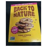 Back to Nature Fudge Striped Cookies, Plant-Based, Non-GMO, Made with Wheat Flour, Snack Happy, 7.7 oz Box