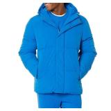 Amazon Essentials Men's Mid-Length Hooded Puffer Coat (Available in Big & Tall), Bright Blue, X-Large - Retail: $60