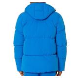 Amazon Essentials Men's Mid-Length Hooded Puffer Coat (Available in Big & Tall), Bright Blue, X-Large - Retail: $60