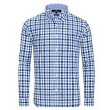 Alimens & Gentle Men's Plaid Button Down Shirts Cotton Long Sleeve Dress Shirts Regular Fit Gingham Shirts 2XL - Retail: $20