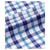 Alimens & Gentle Men's Plaid Button Down Shirts Cotton Long Sleeve Dress Shirts Regular Fit Gingham Shirts 2XL - Retail: $20