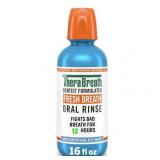 TheraBreath Fresh Breath Alcohol-Free Mouthwash  Mouth Rinse for Adults  Icy Mint  16 fl oz