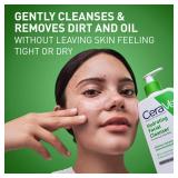 CeraVe Hydrating Facial Cleanser, Moisturizing Face Wash For Dry Skin, Hyaluronic Acid + Ceramides + Glycerin, Hydrating Cleanser For Normal To Dry Skin, National Eczema Association Certified - Retail