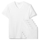 Amazon Essentials Men's V-Neck Undershirt, Breathable, Cotton, Pack of 6, White, X-Large - Retail: $17